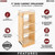 Rev-A-Shelf - 448-BBSCWC-9C - Natural Maple Four Shelf Pullout w/ Soft-Close for Full-Access 30" + Height Wall 12"