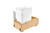 Rev-A-Shelf - 4WC-15DM1 - Single White 35 Qt. Maple Bottom Mount Pullout Waste Container