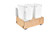 Rev-A-Shelf - 4WC-18DM2 - Double White 35 Qt. Maple Bottom Mount Pullout Waste Container