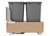 Rev-A-Shelf - 4WCBM-21DM-2 - Double Metallic Silver 35 Qt. Maple Pullout Waste Container with Rev-A-Motion® Soft-Open/Soft-Close for 21" Base Cabinets