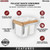 Rev-A-Shelf - 4WCTM-21DM2-495-FL - Double 35 qt. Pullout Top Mount Wood and White Waste Container for Full-Access Cabinet