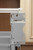 Rev-A-Shelf - 5149-15DM18-111 - Single 35 qt. Pullout 18 in. D Brushed Aluminum and White Waste Container w/ Rev-A-Motion