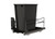 Rev-A-Shelf - 53WC-1535SCDM-118 - Steel Single Black 35 Qt. Bottom Mount Pullout Waste Container w/ Soft-Close for 15" Base Cabinets
