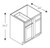 Blue Valley White Shaker Kitchen Cabinet - WHS-BBC36