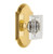 Grandeur Hardware - Arc Short Plate Double Dummy with Carre Crystal Knob in Lifetime Brass - ARCCCR - 897656