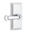 Grandeur Hardware - Carre Short Plate Double Dummy with Georgetown Lever in Bright Chrome - CARGEO - 883301