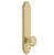 Grandeur Hardware - Arc Tall Plate Privacy with Fifth Avenue Knob in Satin Brass - ATPFAV - 878504