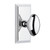 Grandeur Hardware - Carre Short Plate Double Dummy with Eden Prairie Knob in Bright Chrome - CAREDN - 824682