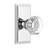 Grandeur Hardware - Carre Short Plate Double Dummy with Chambord Crystal Knob in Bright Chrome - CARCHM - 824681