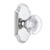 Grandeur Hardware - Arc Short Plate Double Dummy with Bordeaux Knob in Bright Chrome - ARCBOR - 821111