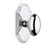 Grandeur Hardware - Arc Short Plate Single Dummy with Eden Prairie Knob in Bright Chrome - ARCEDN - 821078