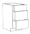 Innovation Cabinetry Slim Blonde Oak Kitchen Cabinet - UB-DB27-3-SLBD