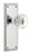 Nostalgic Warehouse - Neoclassical Plate Passage with Crystal Neoclassical Knob in Bright Chrome - 746253 - 2 3/8" Backset