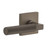 Viaggio Quadrato Rosette Double Dummy with Contempo Fluted Lever in Titanium Gray - 627972-QADCON-FLT-TG