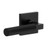 Viaggio Quadrato Rosette Single Dummy with Contempo Fluted Lever in Satin Black - 626247-QADCON-FLT-BK