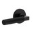 Viaggio Circolo Rosette Passage with Contempo Fluted Lever in Satin Black - 621578-CLOCON-FLT-BK