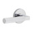 Viaggio Circolo Rosette Passage with Contempo Fluted Lever in Bright Chrome - 621517-CLOCON-FLT-BC
