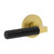 Viaggio Circolo Rosette in Satin Brass Privacy with Satin Black Contempo Fluted Lever - 603018-CLOCON-FLT-SB