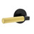 Viaggio Circolo Rosette in Satin Black Privacy with Satin Brass Contempo Fluted Lever - 603006-CLOCON-FLT-BK