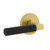 Viaggio Circolo Rosette in Satin Brass Passage with Satin Black Contempo Smooth Lever - 602944-CLOCON-STH-SB