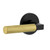 Viaggio Circolo Rosette in Satin Black Passage with Satin Brass Contempo Smooth Lever - 602908-CLOCON-STH-BK