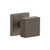 Viaggio Quadrato Rosette Privacy with Quadrato Brass Knob in Titanium Gray - 602592-QADQAD-TG