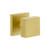 Viaggio Quadrato Rosette Privacy with Quadrato Brass Knob in Satin Brass - 602590-QADQAD-SB