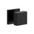 Viaggio Quadrato Rosette Privacy with Quadrato Brass Knob in Satin Black - 602589-QADQAD-BK