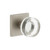 Viaggio Quadrato Rosette Privacy with Circolo Crystal Knob in Satin Nickel - 602541-QADCLC-SN