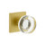 Viaggio Quadrato Rosette Privacy with Circolo Crystal Knob in Satin Brass - 602540-QADCLC-SB