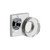 Viaggio Quadrato Rosette Privacy with Circolo Crystal Knob in Bright Chrome - 602538-QADCLC-BC