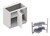 Blue Valley Frameless Matte White Kitchen Cabinet - MW-BBC42FHD-18