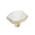 Amerock Hardware - Carrione 1-5/8 inch (41mm) Length Knob is finished in Marble White/Golden Champagne - BP36638MWBBZ