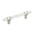 Amerock Hardware - Carrione 3-3/4 inch (96mm) Center-to-Center Pull is finished in Marble White/Satin Nickel - BP36648MWG10