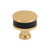 Amerock Hardware - Fairlane 1-1/4 inch (32mm) Diameter Knob is finished in Black Leather/Champagne Bronze - BP37535BLCZ