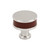 Amerock Hardware - Fairlane 1-1/4 inch (32mm) Diameter Knob is finished in Brown Leather/Satin Nickel - BP37535BRLG10