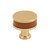 Amerock Hardware - Fairlane 1-1/4 inch (32mm) Diameter Knob is finished in Cognac Leather/Champagne Bronze - BP37535CNLCZ