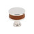Amerock Hardware - Fairlane 1-1/4 inch (32mm) Diameter Knob is finished in Cognac Leather/Polished Nickel - BP37535CNLPN