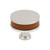 Amerock Hardware - Fairlane 1-1/2 inch (38mm) Diameter Knob is finished in Cognac Leather/Satin Nickel - BP37536CNLG10