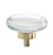 Amerock Hardware - Glacio 1-3/4 inch (44mm) Diameter Knob is finished in Clear/Golden Champagne - BP36652CBBZ