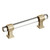 Amerock Hardware - Glacio 3-3/4 inch (96mm) Center-to-Center Pull is finished in Clear/Golden Champagne - BP36654CBBZ