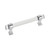Amerock Hardware - Glacio 5-1/16 inch (128mm) Center-to-Center Pull is finished in Clear/Polished Chrome - BP36655C26