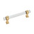 Amerock Hardware - Glacio 5-1/16 inch (128mm) Center-to-Center Pull is finished in Clear/Champagne Bronze - BP36655CCZ