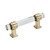 Amerock Hardware - Glacio 3 inch (76mm) Center-to-Center Pull is finished in Clear/Golden Champagne - BP36659CBBZ