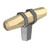 Amerock Hardware - London 2-1/2 inch (64mm) Length Knob is finished in Golden Champagne/Black Chrome - BP36647BBZBCR