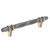Amerock Hardware - London 5-1/16 inch (128mm) Center-to-Center Pull is finished in Black Chrome/Golden Champagne - BP36649BCRBBZ