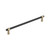 Amerock Hardware - Mergence 12-5/8 inch (320mm) Center-to-Center Pull is finished in Matte Black/Golden Champagne - BP36983FBBBZ