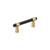 Amerock Hardware - Mergence 3 inch (76mm) Center-to-Center Pull is finished in Matte Black/Champagne Bronze - BP37385FBCZ