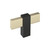 Amerock Hardware - Mulino 2-3/8 inch (60mm) Length Knob is finished in Golden Champagne/Matte Black - BP36720BBZMB