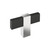 Amerock Hardware - Mulino 2-3/8 inch (60mm) Length Knob is finished in Matte Black/Polished Chrome - BP36720MB26